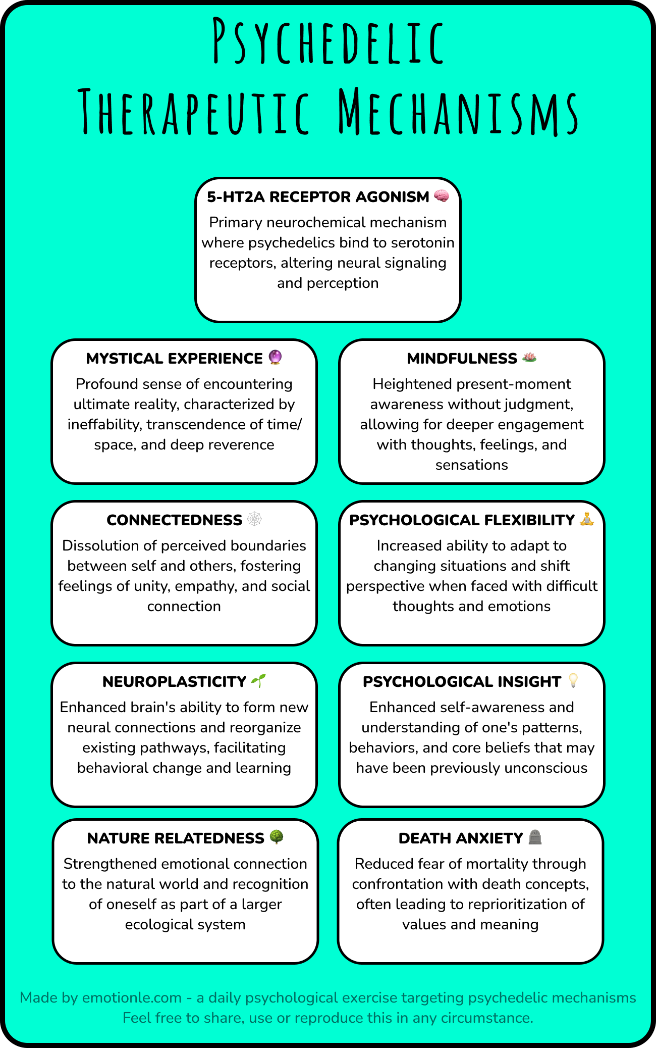 Psychedelic Therapeutic Mechanisms Cheatsheet